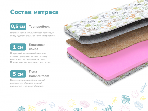 Купить Детский матрас Dimax Лучик, х/б в Нижнем Новгороде 
